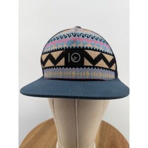 10 Tree Camper Trucker Hat Southwestern Aztec Print Mesh Back Snapback Flat Bill